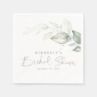 Silver Greenery Leaves Elegant Bridal Shower