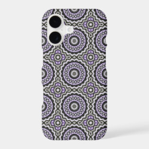 Silver Grey And Lilac Bold Circle Pattern