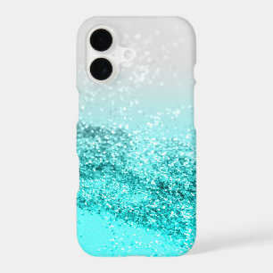 Silver Grey Aqua Teal Ocean Glitter #1