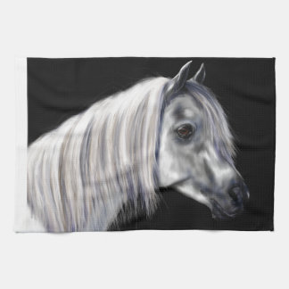 Silver Grey Arabian Horse Tea Towel