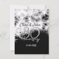 Silver grey black 30th wedding anniversary glitter