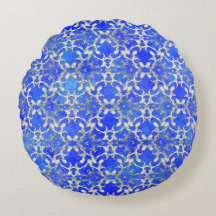 Silver Grey Blue Dancing Scrolls Pattern