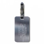 Silver Grey Brushed Metal Script Monogram Cute