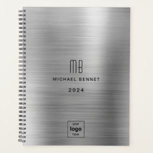 Silver Grey Business Logo 2024 Planner