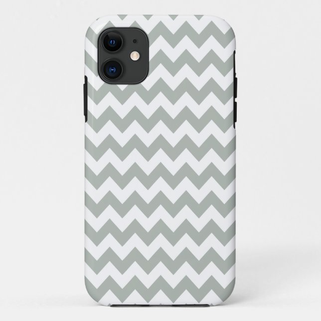 Silver Grey Chevron iPhone 5/5S Case (Back)
