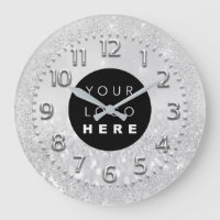 Silver Grey Crystals Glitter Spark Custom Logo