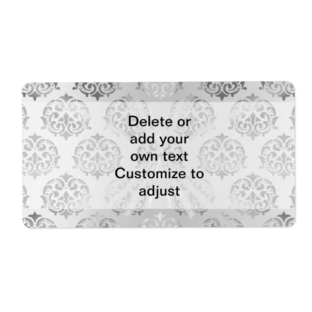 Silver grey damask pattern (Front)