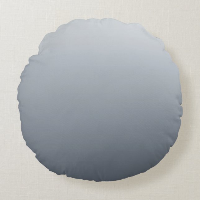 Silver Grey Deep to Light Tones Round Cushion (Front)