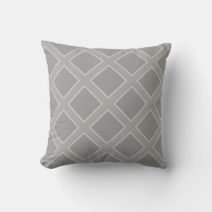 Silver Grey Diamonds Cushion