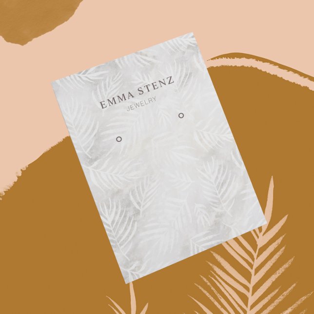 Silver Grey & Dusty Pink Palm Earring Display Card (Creator Uploaded)