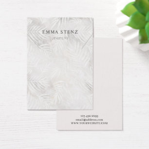 Silver Grey & Dusty Pink Palm • Necklace Display