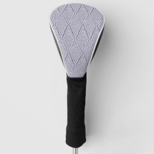 Silver Grey Faux Diamond Knit Pattern Golf Head Cover