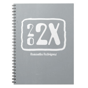 Silver Grey Funky Class Year Notebook