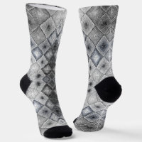 Silver & Grey Geometric Abstract Lattice Texture