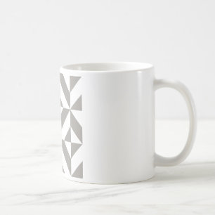 Silver Grey Geometric Art Deco Coffee Mug