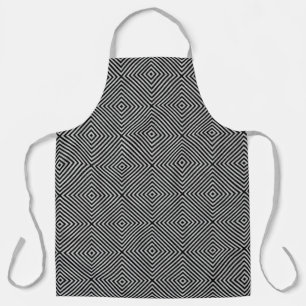 Silver Grey Geometric Design on Any Colour Apron