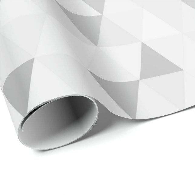 Silver Grey Geometric Diamonds Shape Wrapping Paper (Roll Corner)
