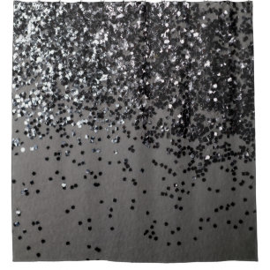Silver Grey Glitter #4 (Faux Glitter) #shiny #art Shower Curtain