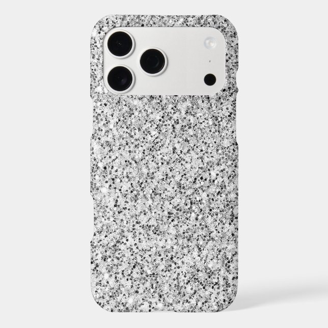 Silver grey glitter faux sparkles (Back)