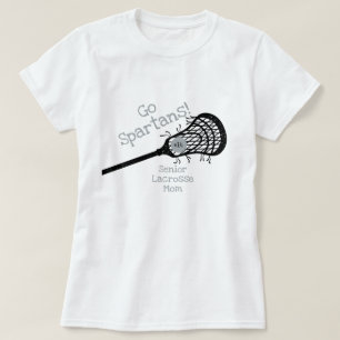 Silver Grey Go Team Lacrosse Mum T-Shirt