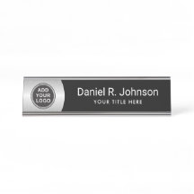  Silver grey gradient custom logo modern black