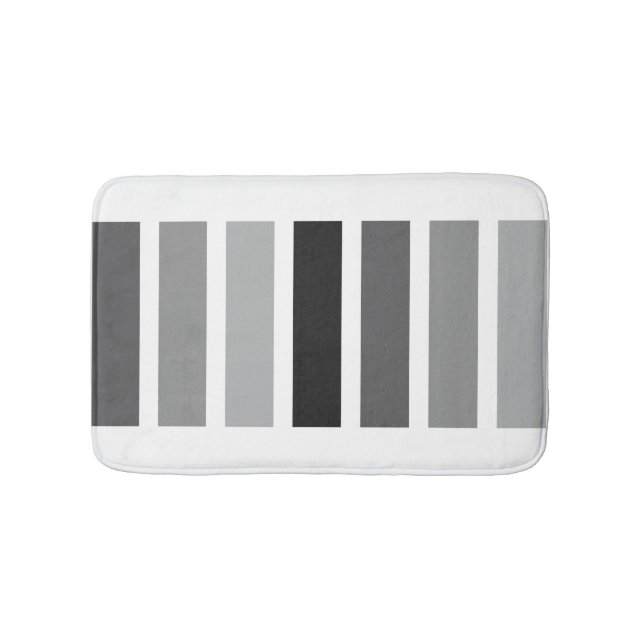 Silver Grey Hues Bath Mat (Front)