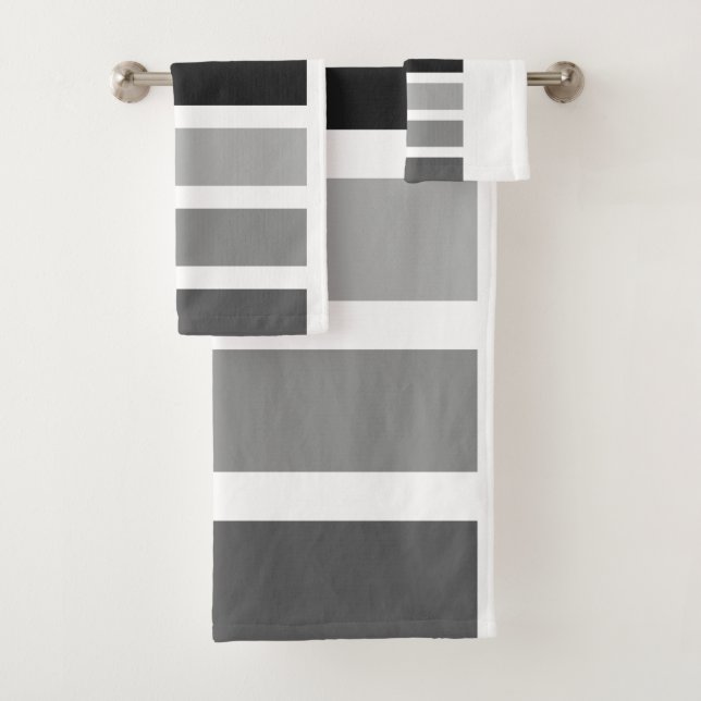 Silver Grey Hues Bath Towel Set (Insitu)