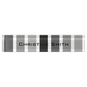 Silver Grey Hues Nameplate