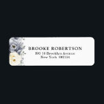 Silver Grey Ivory Floral Winter Return Address Return Address Label<br><div class="desc">Elegant floral winter return address label features elegant grey ,  ivory and silver watercolor flower bouquet frosty-hued greenery. Please contact me for any help in customisation or if you need any other product with this design.</div>