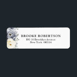 Silver Grey Ivory Floral Winter Return Address Return Address Label<br><div class="desc">Elegant floral winter return address label features elegant grey ,  ivory and silver watercolor flower bouquet frosty-hued greenery. Please contact me for any help in customisation or if you need any other product with this design.</div>