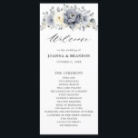 Silver Grey Ivory Floral Winter Rustic Wedding Program<br><div class="desc">Elegant floral winter wedding program features elegant grey ,  ivory and silver watercolor flower bouquet frosty-hued greenery. Please contact me for any help in customisation or if you need any other product with this design.</div>