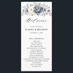 Silver Grey Ivory Floral Winter Rustic Wedding Program<br><div class="desc">Elegant floral winter wedding program features elegant grey ,  ivory and silver watercolor flower bouquet frosty-hued greenery. Please contact me for any help in customisation or if you need any other product with this design.</div>