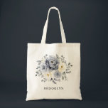Silver Grey Ivory Floral Winter Rustic Wedding Tote Bag<br><div class="desc">Elegant floral winter wedding bridesmaid gift tote bag features elegant grey ,  ivory and silver watercolor flower bouquet frosty-hued greenery. Please contact me for any help in customisation or if you need any other product with this design.</div>