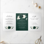 Silver Grey Ivory Floral Winter Rustic Wedding Tri Tri-Fold Announcement<br><div class="desc">Elegant floral winter wedding invitation features elegant grey ,  ivory and silver watercolor flower bouquet frosty-hued greenery. Please contact me for any help in customisation or if you need any other product with this design.</div>