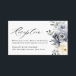 Silver Grey Ivory Floral Winter  Wedding Reception Enclosure Card<br><div class="desc">Elegant floral winter wedding reception card features elegant grey ,  ivory and silver watercolor flower bouquet frosty-hued greenery. Please contact me for any help in customisation or if you need any other product with this design.</div>