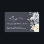 Silver Grey Ivory Floral Winter  Wedding Reception Enclosure Card<br><div class="desc">Elegant floral winter wedding reception card features elegant grey ,  ivory and silver watercolor flower bouquet frosty-hued greenery. Please contact me for any help in customisation or if you need any other product with this design.</div>