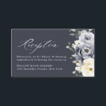 Silver Grey Ivory Floral Winter  Wedding Reception Enclosure Card<br><div class="desc">Elegant floral winter wedding reception card features elegant grey ,  ivory and silver watercolor flower bouquet frosty-hued greenery. Please contact me for any help in customisation or if you need any other product with this design.</div>