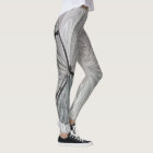 Silver Grey Leggings With Butterfly Pattern