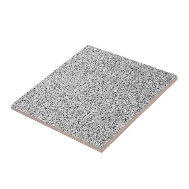 Silver grey light glitter sparkles ceramic tile (Side)