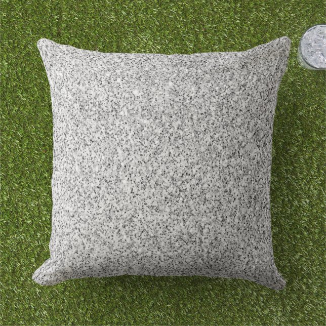 Silver grey light glitter sparkles cushion (Grass)