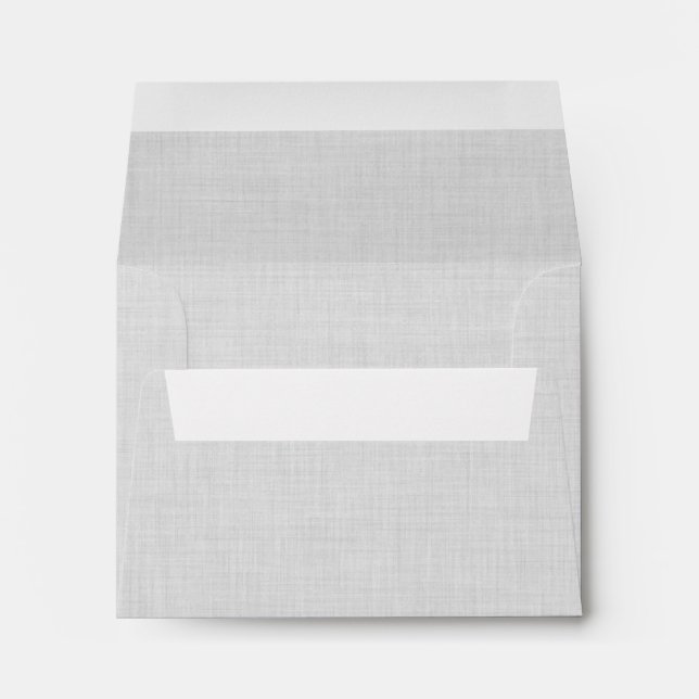 Silver Grey Linen Look Wedding RSVP V01 Envelope (Back (Bottom))