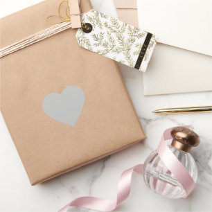 Silver Grey Matte Heart Sticker