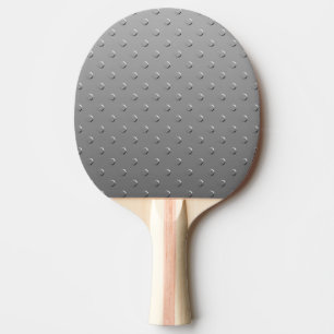 Silver Grey Metal Texture Look Ping Pong Paddle
