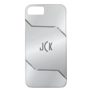 Silver Grey Metallic Design-Stainless Steel Look Case-Mate iPhone Case
