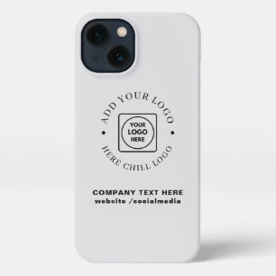 Silver Grey Metallic Logo Custom iphone case