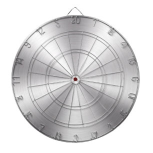 Silver Grey Metallic Texture Dartboard