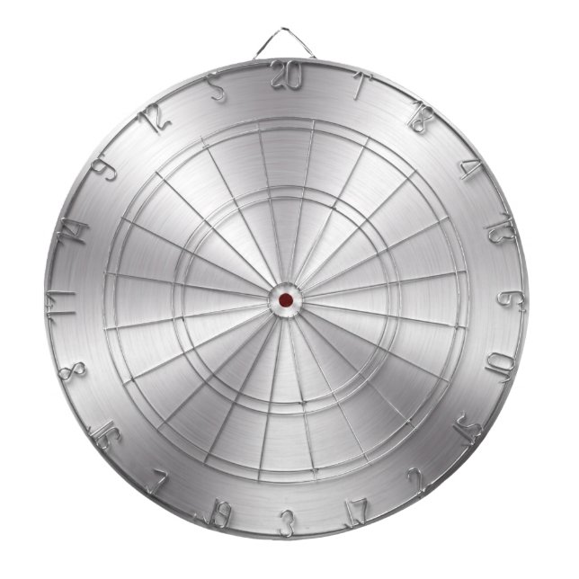 Silver Grey Metallic Texture Dartboard (Front)