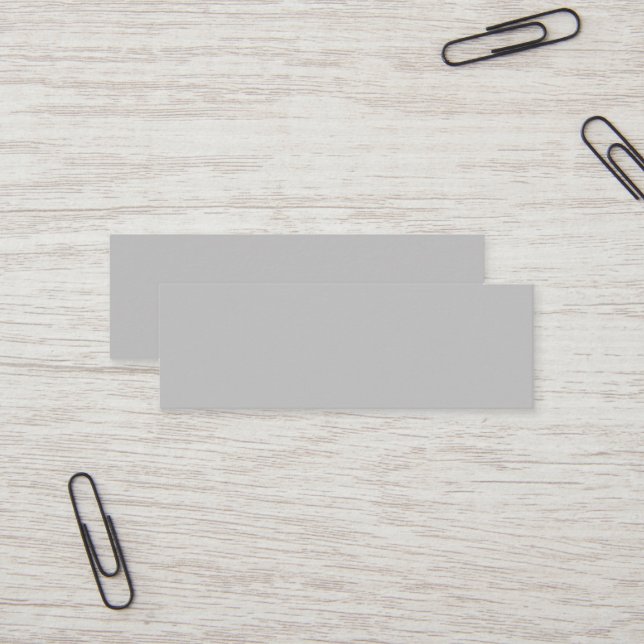 Silver Grey Mini Business Card (Front/Back In Situ)