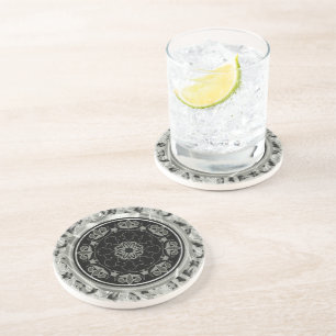 Silver Grey Ornate Celtic Design Coaster