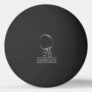 Silver Grey Ping Pong Emblem Personalised Ball